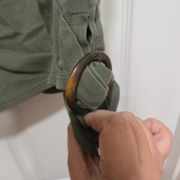 Chico’s Olive Knit Top L Side Tie - Picture 7 of 10